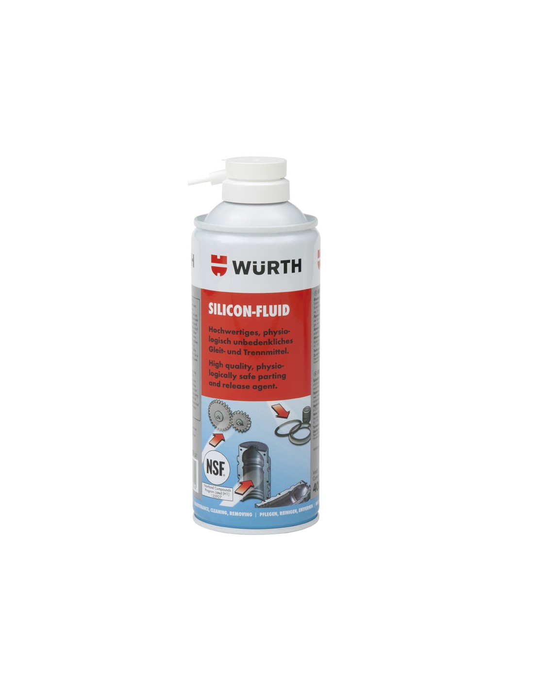 2 x Würth aerosol de silicona transparente (4011231893978 500 ml lubricante  spray para desmoldar : : Coche y moto