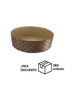 CAJA MOLDE RÍGIDO BAJO PARA PANETTONE 500 GR (PACK 360 UN) 2