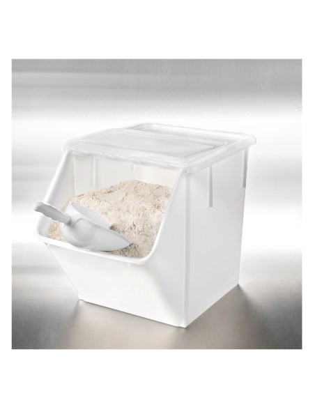 CUBETA DE INGREDIENTES CON TAPA TRANSPARENTE 40 LITROS