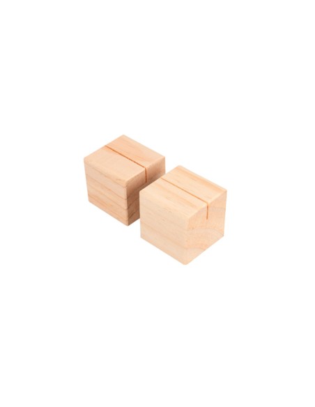 PORTAPRECIOS CUBO DE MADERA (PACK 2 UN)