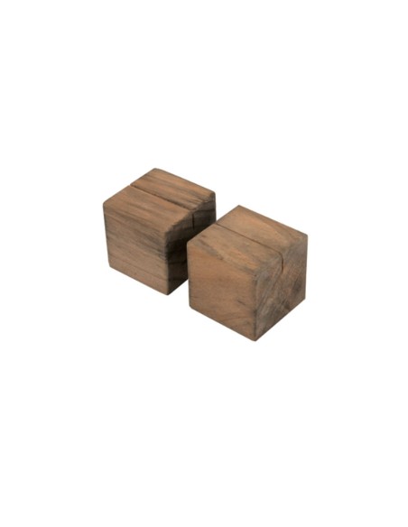 PORTAPRECIOS CUBO DE MADERA (PACK 2 UN)