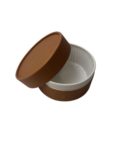 Caja redonda para hornear con papel siliconado