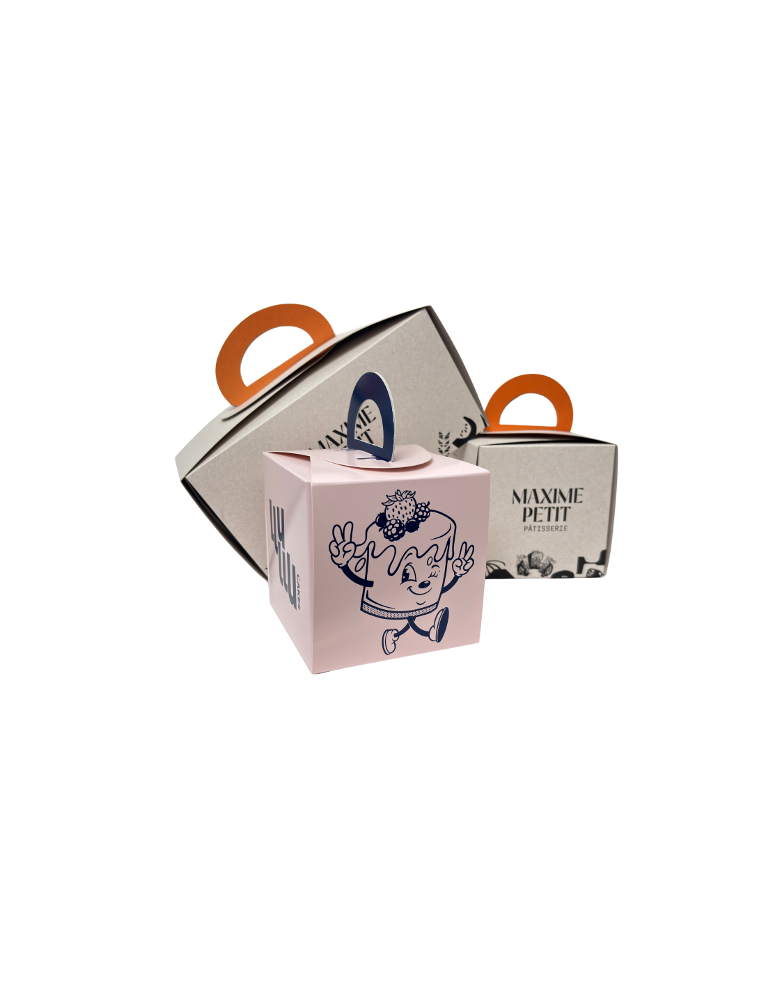 Cajas de cartón para pasteles y postres individuales