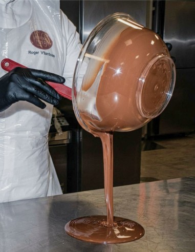 Bol de policarbonato con chocolate