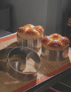 Molde aro inox redondo para tartas y postres 2