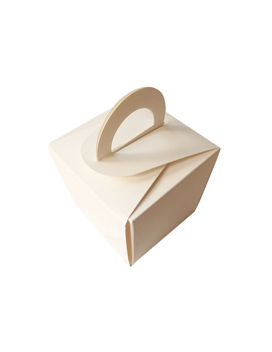 CAJA BLANCA PARA MINI CAKE 10x10x10 CM (PACK 50 UN)