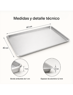 Bandeja embutida de aluminio 2