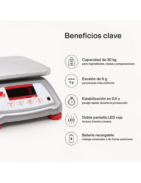 BÁSCULA COMPACTA 15 KG OHAUS VALOR 2000
