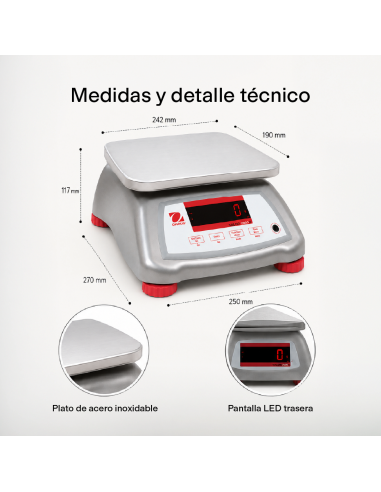 BÁSCULA COMPACTA 15 KG OHAUS VALOR 2000
