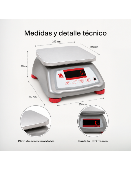 BÁSCULA COMPACTA 15 KG OHAUS VALOR 2000