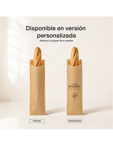 BOLSA PAPEL KRAFT PARA PAN (PACK 1000 UN)