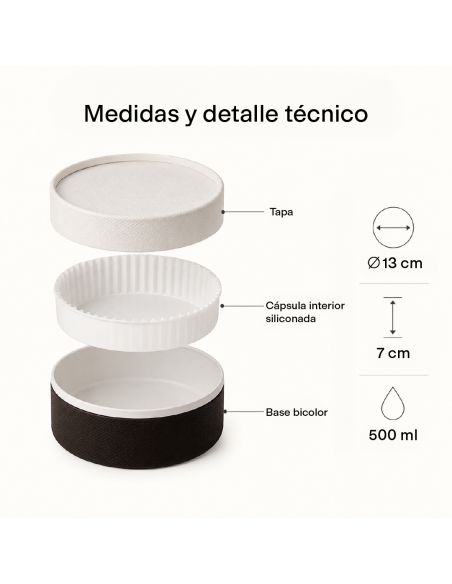 CAJA LUXURY DE CARTÓN BICOLOR PARA TARTAS DE QUESO Ø13x7 cm (PACK 5 UN)