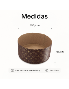 Molde rígido para panettone 500 g 2