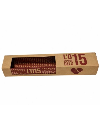 Caja personalizada con ventana para turrón individual