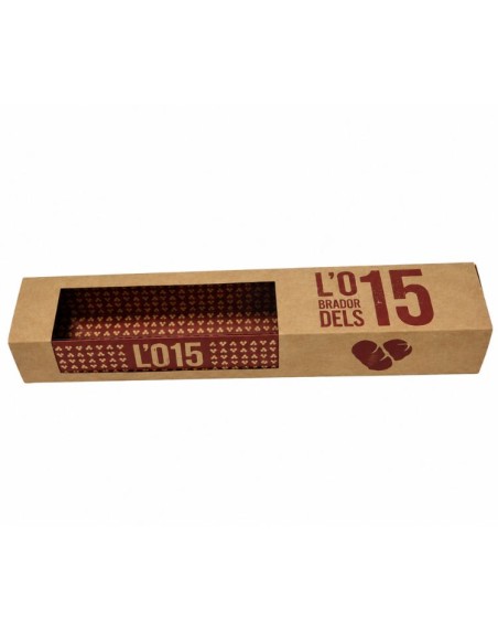 Caja personalizada con ventana para turrón individual