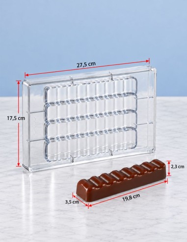 MOLDE FORMA ONDULADA PARA TURRÓN DE CHOCOLATE
