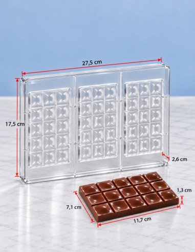 MOLDE DE POLICARBONATO TABLETA 2 CHOCOLATE...