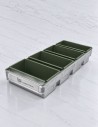 Bateria con 4 moldes teflonada de 20x10x10 cm