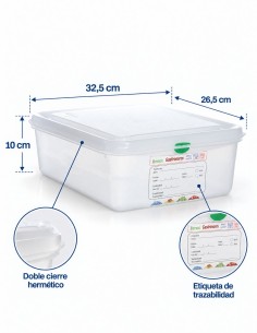 HERMÉTICO GASTRONORM PLÁSTICO GN 1/2 2