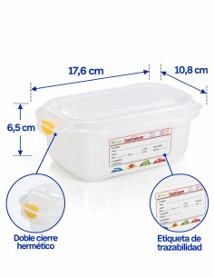 HERMÉTICO GASTRONORM PLÁSTICO GN 1/9 2