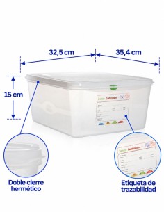 HERMÉTICO GASTRONORM PLÁSTICO GN 2/3 2