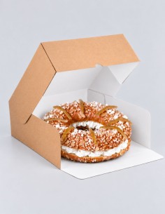 Caja cuadrada de cartón kraft para tartas y pasteles 2