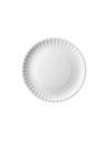 Plato de cartón estriado blanco (pack 100 un)