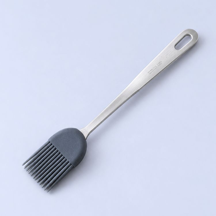 Pincel de silicona gris mango inox
