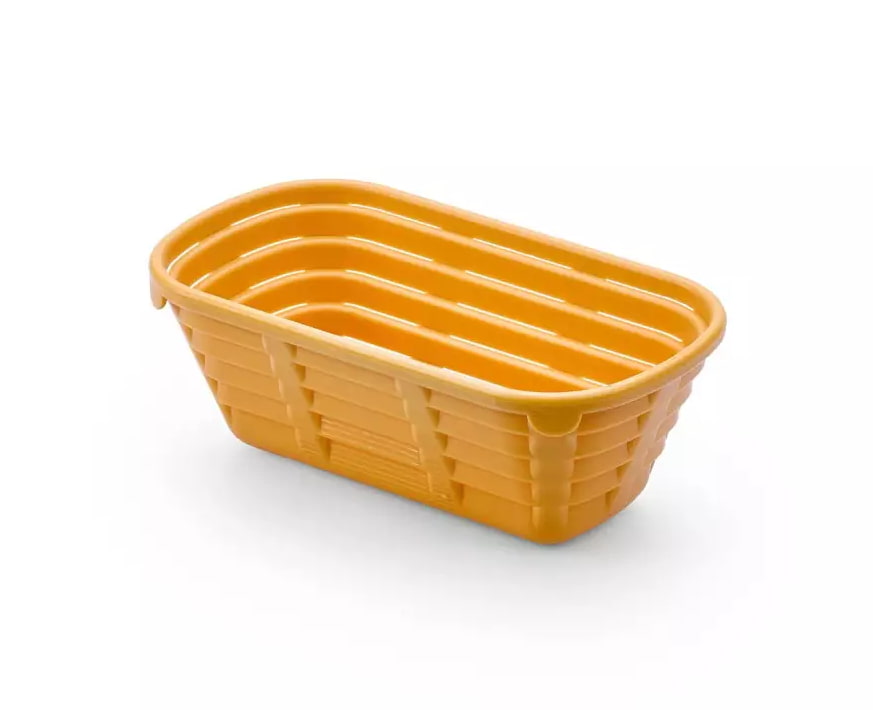 BANNETON  DE PL&Aacute;STICO AMARILLO OVALADO