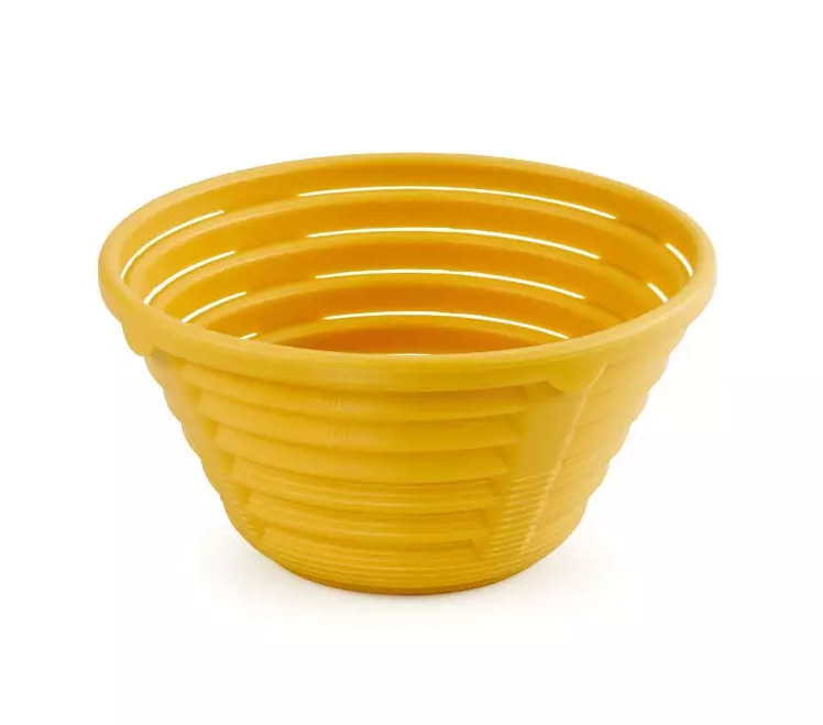 BANNETON  DE PL&Aacute;STICO AMARILLO REDONDO